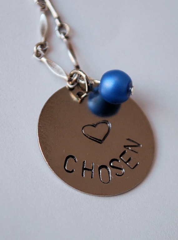 Handstamped "Chosen" Necklace