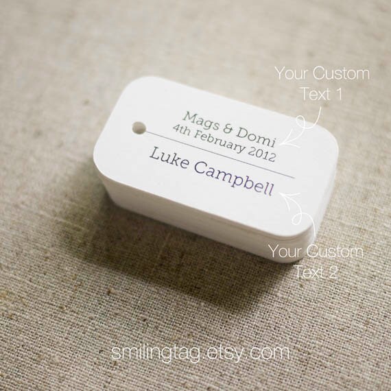Individually Personalized Place Cards Escort Cards Gift Tags Wedding 