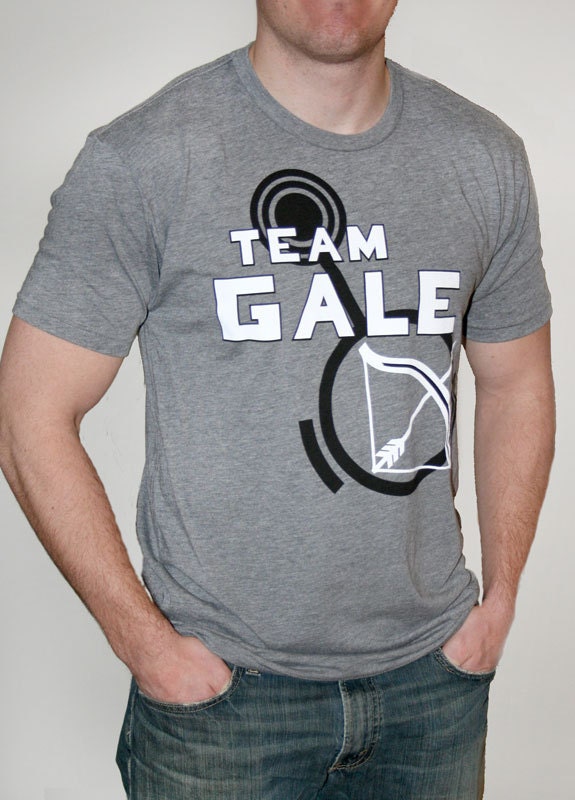 Unisex Hunger Games Team Gale T-Shirt with Bow and Arrow Graphic, Grey