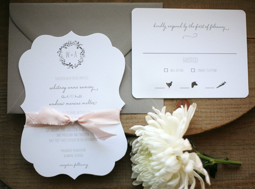 Plantation DieCut Wedding Invitation Suite