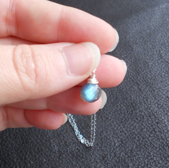 Firefly - Labradorite Sterling Silver Wire Wrapped Necklace