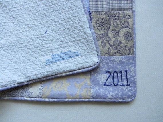 Baby Quilt with Custom Hand Embroidery by Dolce Dreams