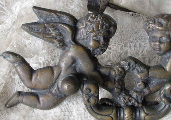 Vintage Drawer Handle Large Cupids
