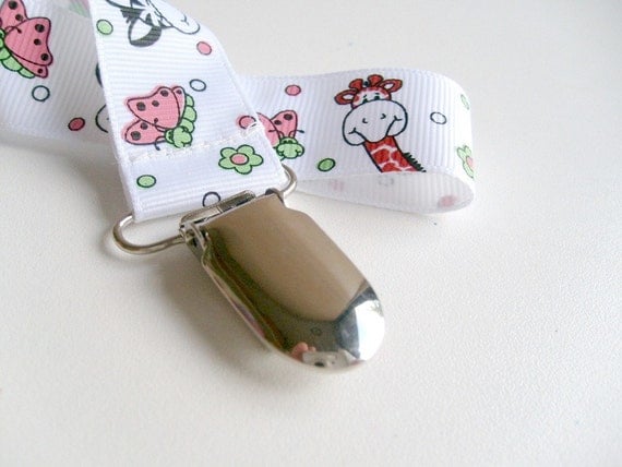 Cute Animals Pacifier Clip or toy clip