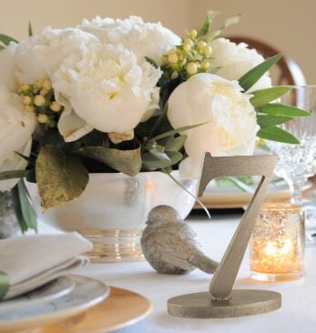 Table Numbers for Wedding Pewter or Grey Wedding Decor for vintage 