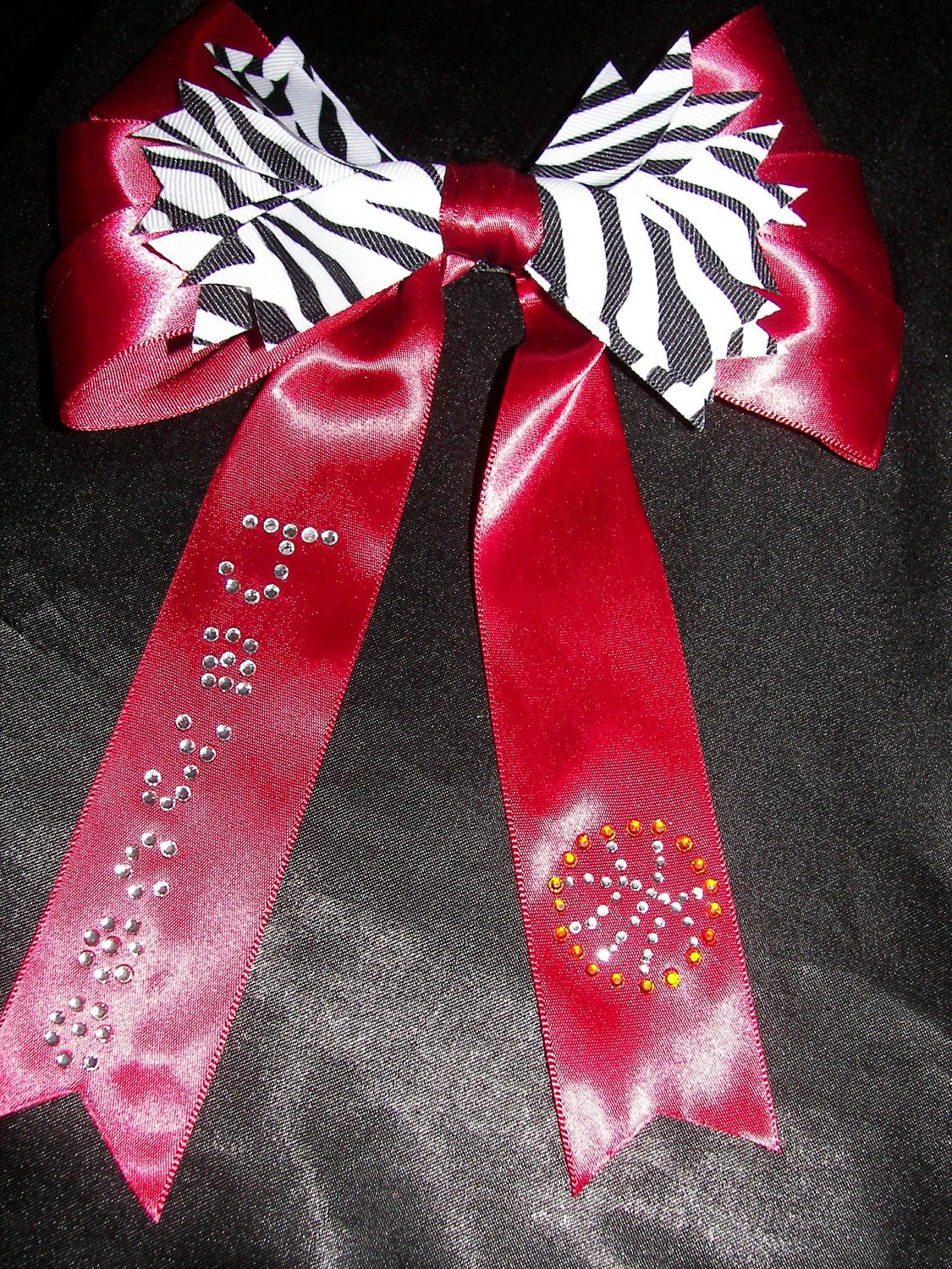 Bling Name  Hair Bows--Done with your choice of designs--Customized