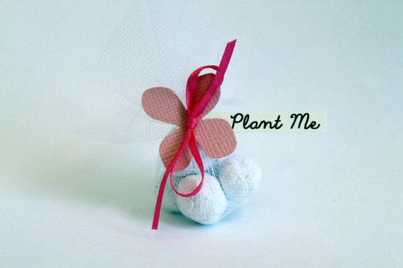 Sample Seed Bomb Wedding Favor Cotton Candy Pink Hydrangea