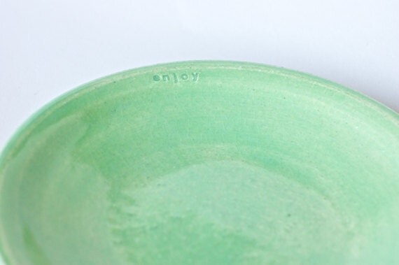 Enjoy Dessert Plate in Green- RossLab