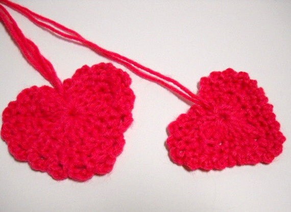 Hand Crocheted Heart Motifs Wedding Decor Love