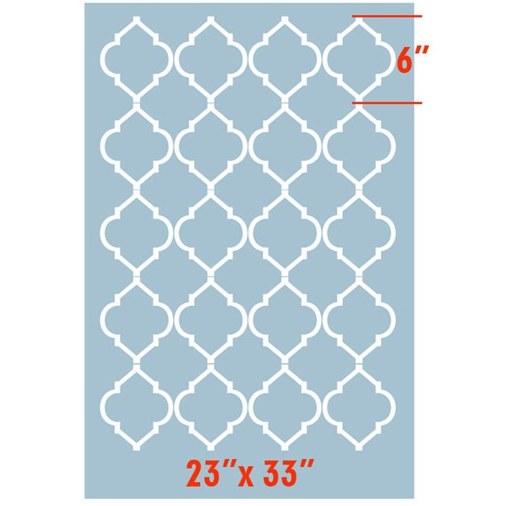 Beautiful Morocco inspired Modern 2 Designer Pattern Stencil for Walls Decor better than Vinyl