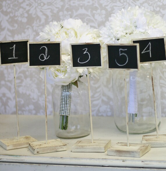 Unique Wedding Reception Table Numbers Rustic Chic Style