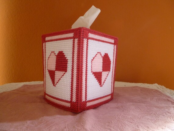 Patchwork Heart Tissue Box Cover