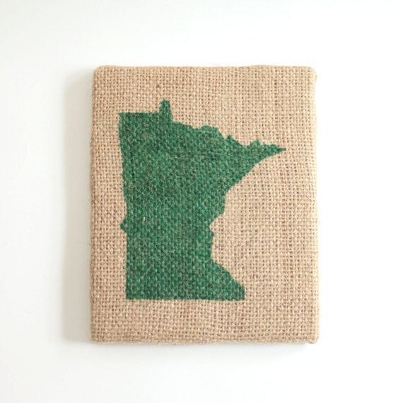 Burlap Frame - Green Minnesota