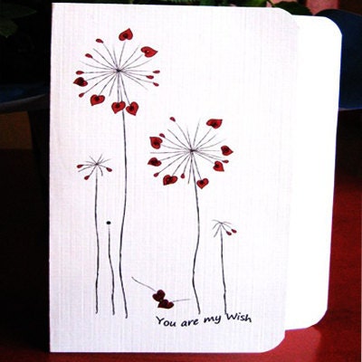 valentine card Your are my wish  Special Delivery