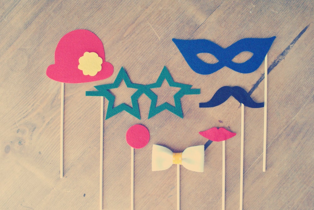 Carnival Photo Booth Kit // Set of 7 // Felt