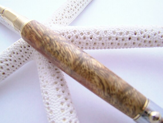 Handcrafted Xylia Lace Burl Electra Rollerball Wooden Ink Pen Free Shipping