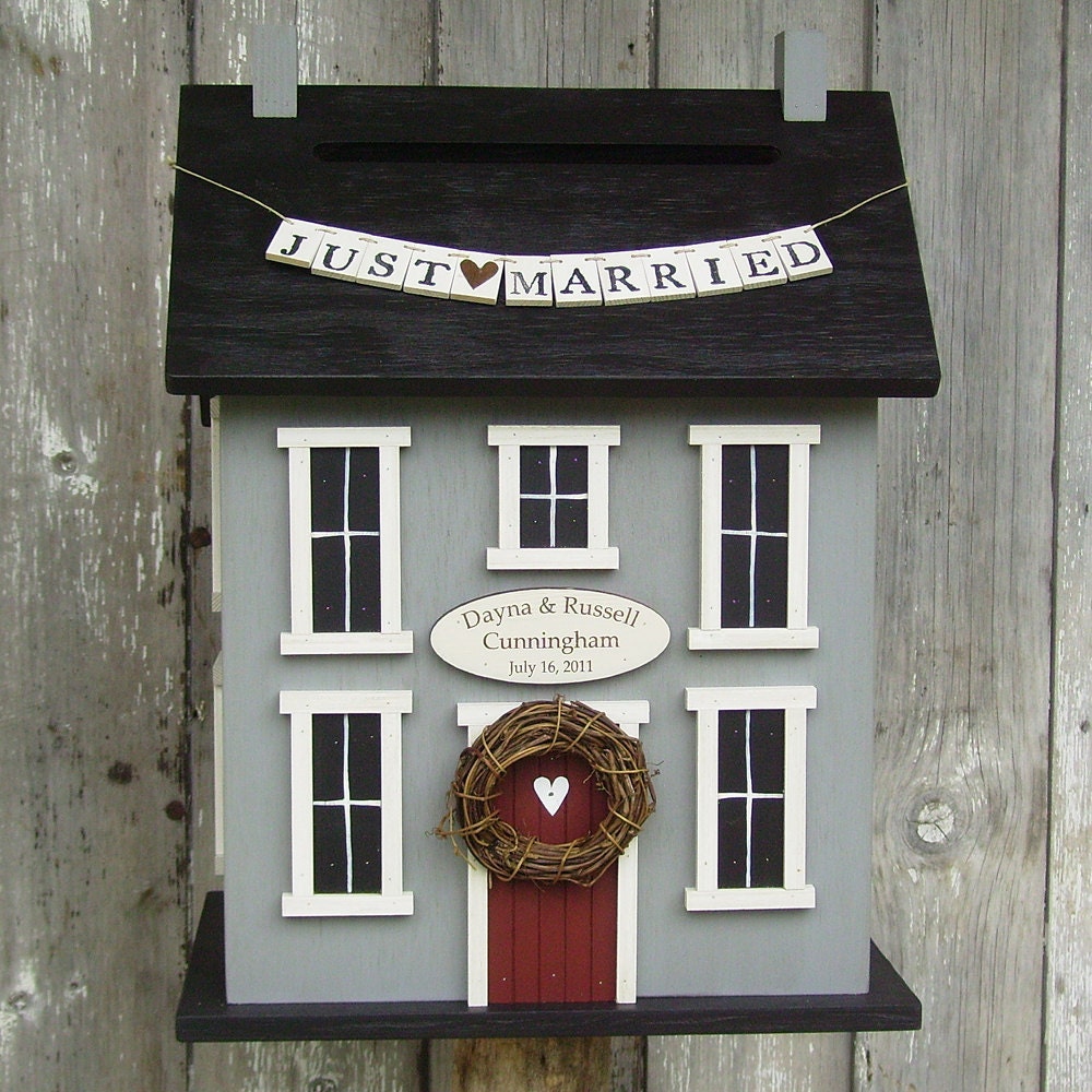 Wedding Card Holder Birdhouse The Original Personalized Choose Your 
