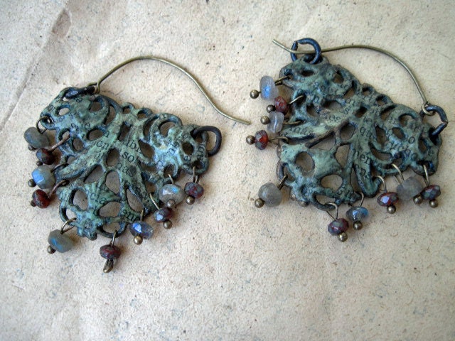 Selcouth. Papered Filigree Earrings.