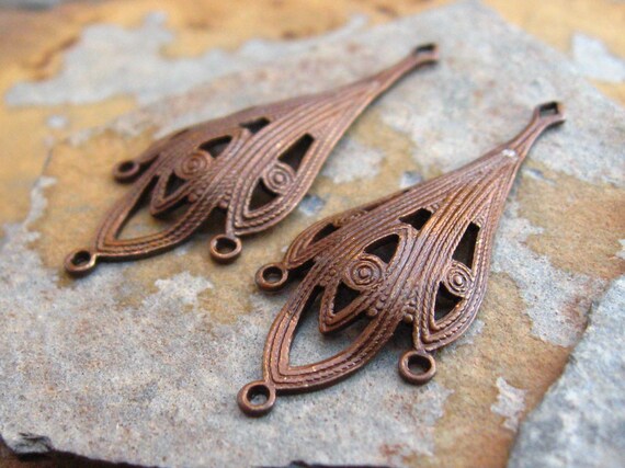 2 Abez Drop Connectors - Chandeliers Trinity Vintage Patina - Trinity Brass Co.