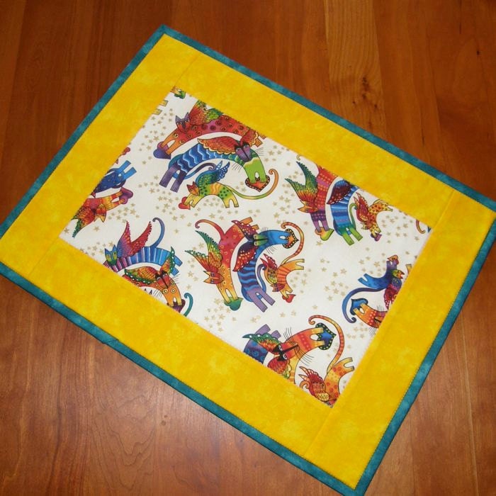 Cats and Hearts Placemats - set of four Cats and Hearts Placemats - set of four