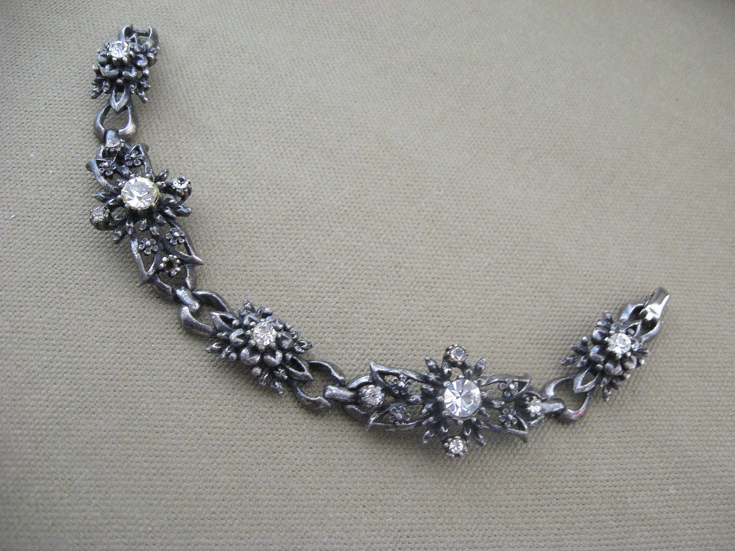 Vintage Coro Signed Rhinestone Bracelet