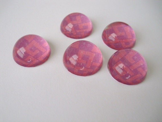 Fuchsia Bubble Magnets, Fridge Magnet Set, Office Magnets, Cabaret Fuchsia and Plum pattern with pink dots - Teacher gift