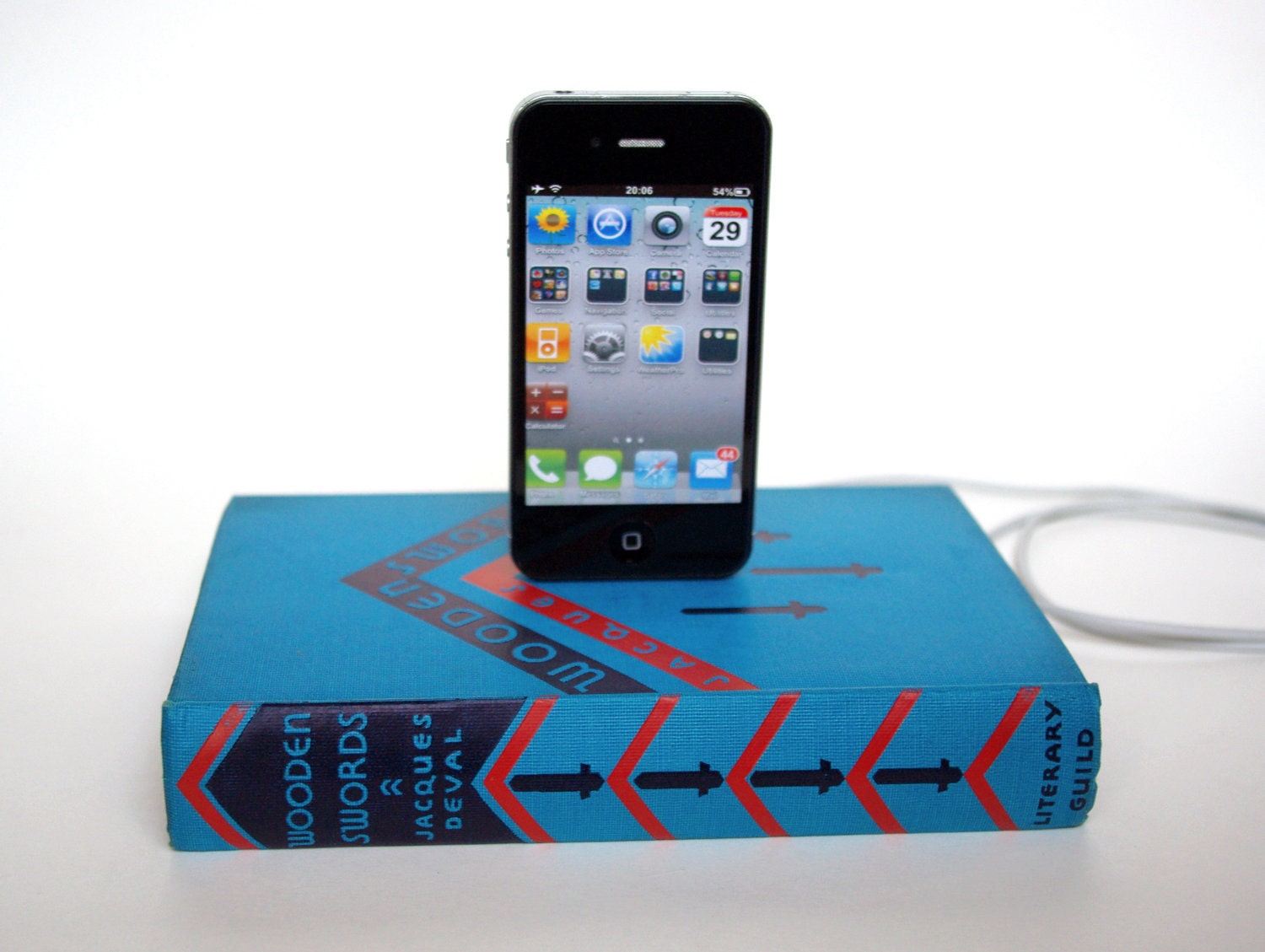 Vintage booksi for iPhone and iPod - Wooden Swords Book Dock