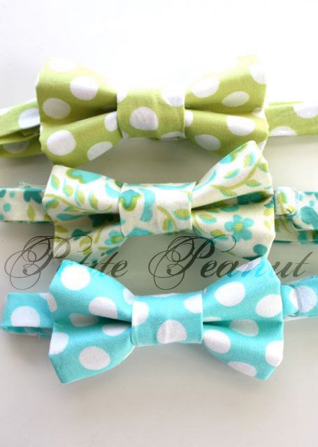 Little Guy SPRING EASTER Bow tie - Aqua and Green Collection - (Newborn - 10 years) - Baby Boy Toddler - Custom Order - Wedding - Photo Prop