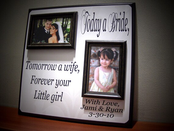 Personalized Wedding Picture Frame Gift Today a Bride thank you 