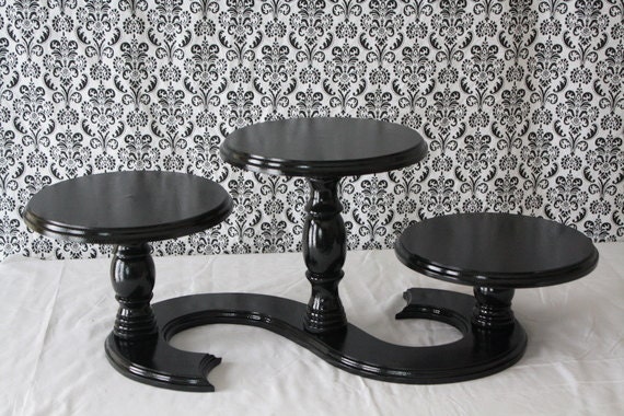  set of three 10 inch cake stands unique cake stand wedding cake stand
