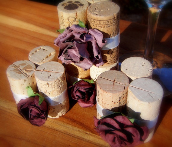 There we saw some wine corks used as a name cards But how about champagne 