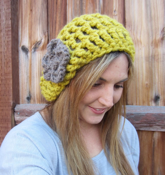 The Tessa Oversized Slouch Hat  with detachable flower - CHOOSE colors, FREE SHIPPING