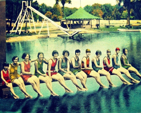 vintage Florida beach decor art photo WATER NYMPHS 11x14 summer swim girls print 1920s - VintageBeach vintage Florida beach decor art photo WATER NYMPHS 11x14 summer swim girls print 1920s - VintageBeach