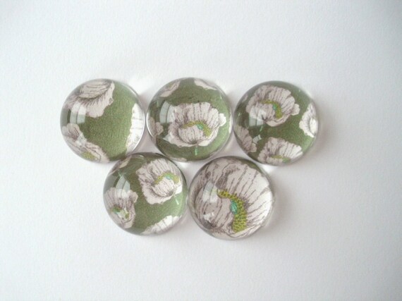 Vintage Flower Magnets, Bubble Magnets Gift Set, Kitchen Magnets, orchid and green, Teacher Gift, Graduation Gift