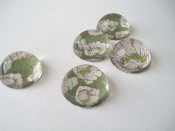 Vintage Flower Magnets, Bubble Magnets Gift Set, Kitchen Magnets, orchid and green, Teacher Gift, Graduation Gift