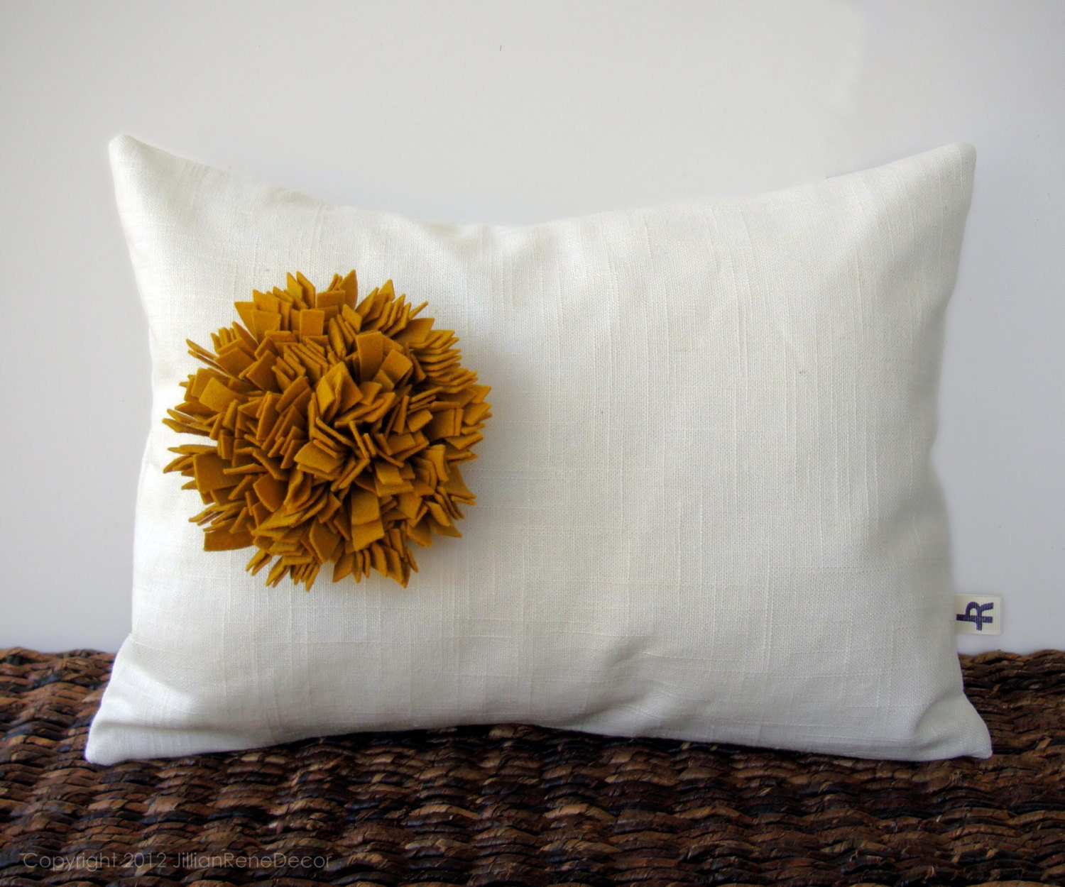 Yellow Flower Pillow from Jillian Rene Decor