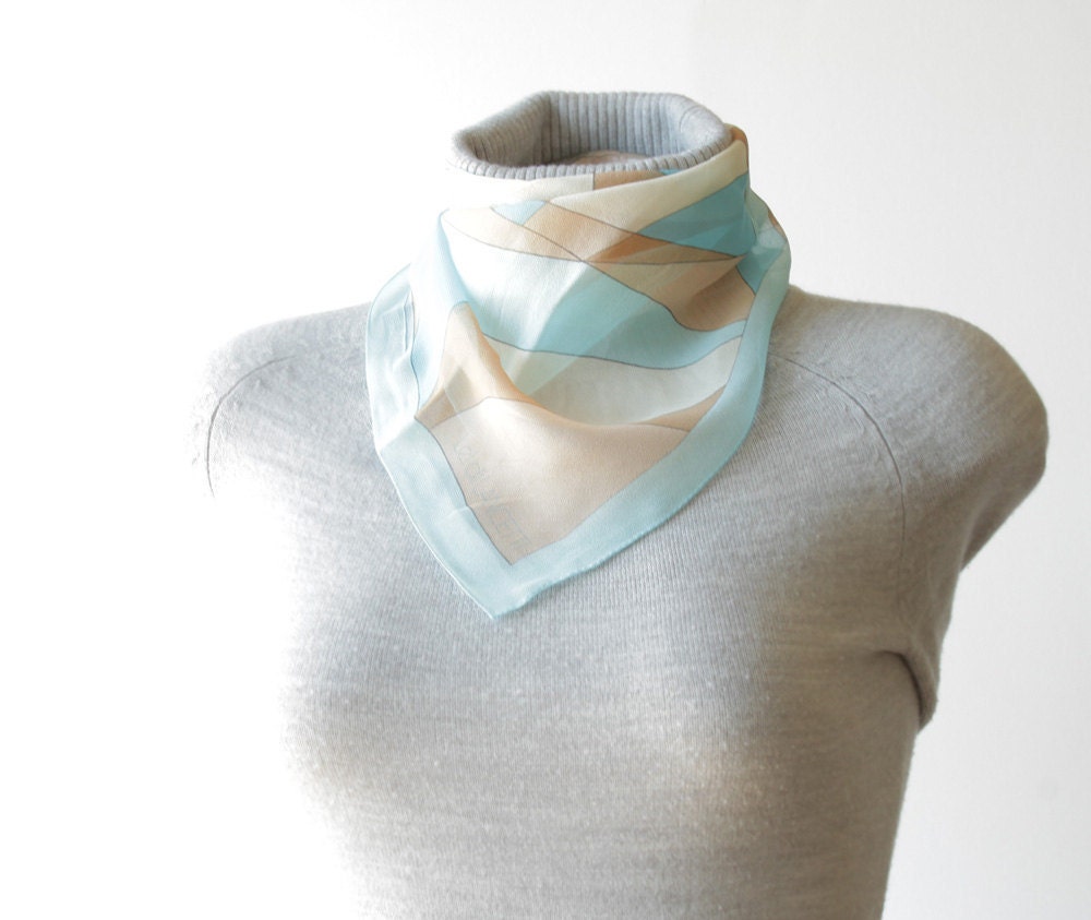 Vintage Silk Scarf by Leidi Lancetti - Geometric - 57