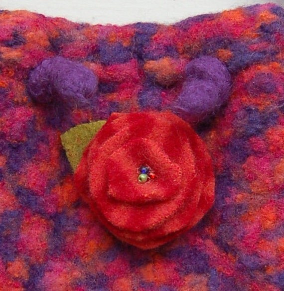 jellybean felted wool bag petite purse handbag