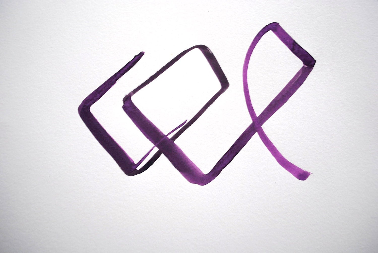 graphic watercolor in purple