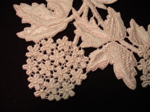 Grab Em By The Collar - Vintage Lace Hydrangia Collar Applique - White - (13)