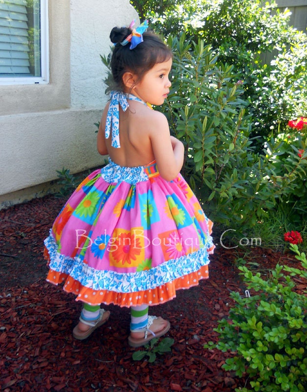 pAGEANT sPRING sUMMER fLORE dRESS casual wEAR bOUTIQUE couture custom size 6m 12m 18m 2 3 4 5 6 7 8 9 10 yrs belginboutique.com