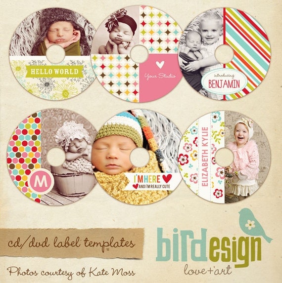 CD/DVD Label templates - Bright Cd Labels -  E316