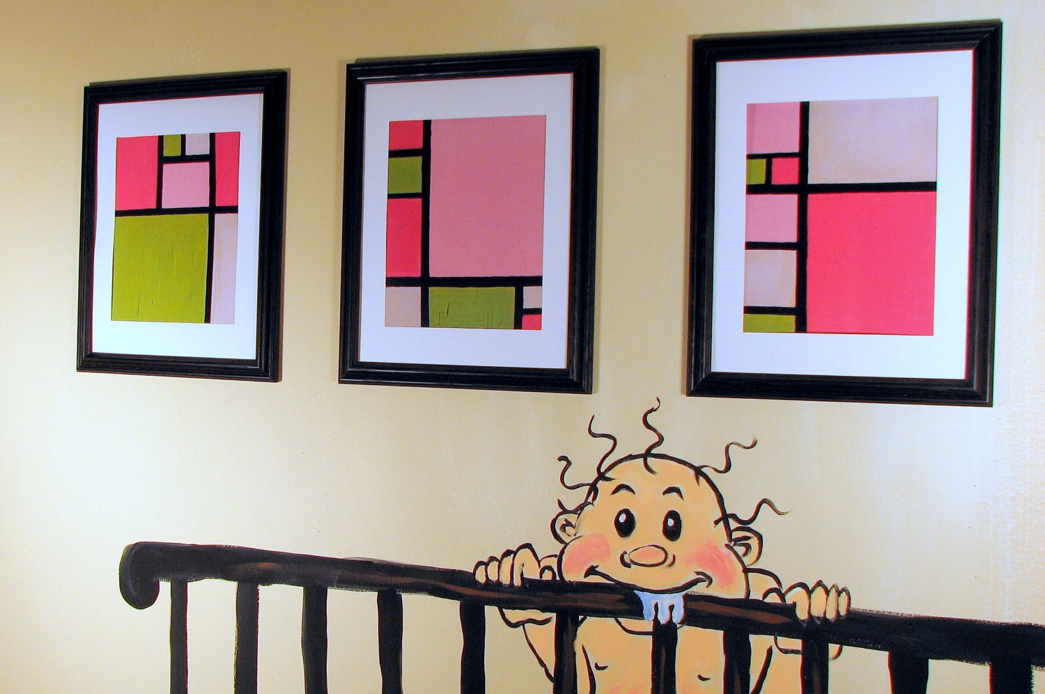 Children Decor, GIRL MODERN PRINT, 8 x 10, Nursery Art, Nursery Decor, Kids Art