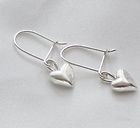 Diamond Jubilee Hallmarked Dainty Heart earrings - Silver Jewellery