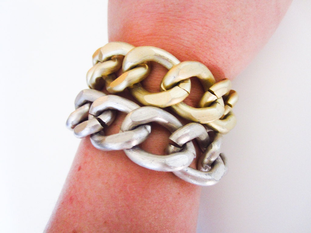 Two Toned Bracelet: Gold & Silver