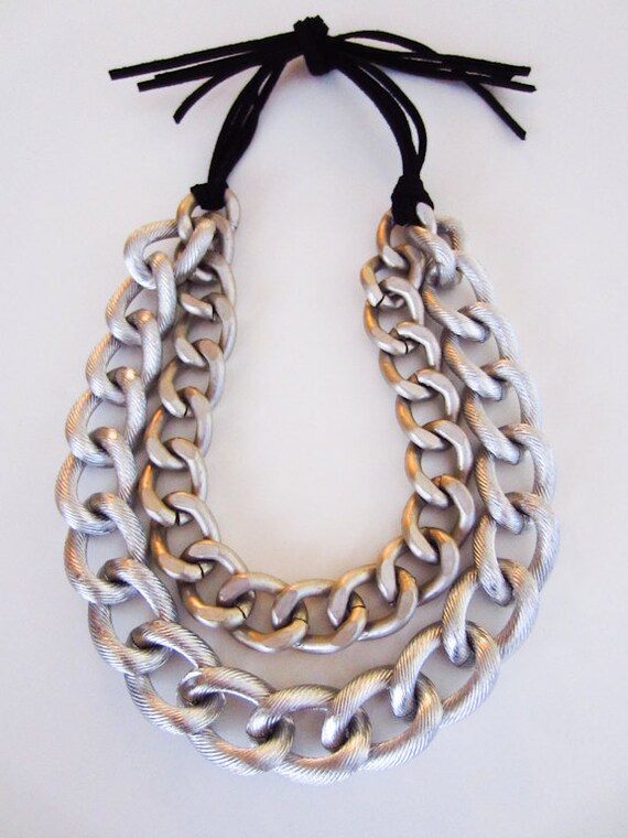 Silver Metal Chain Necklace
