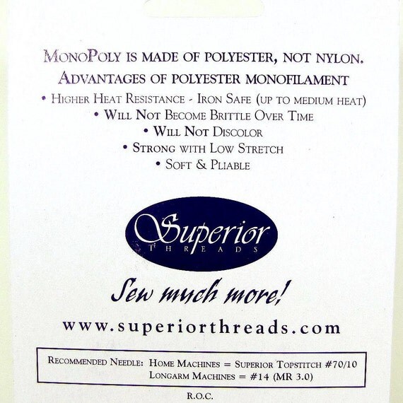 Superior Threads Clear MonoPoly Invisible Polyester Thread