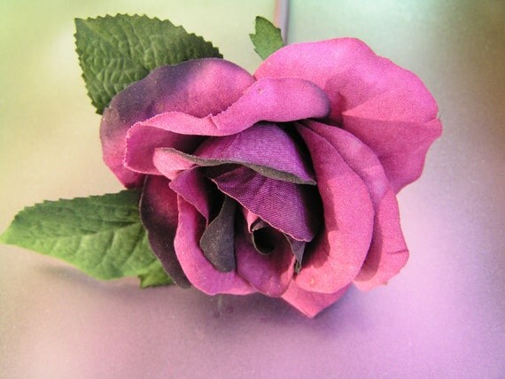 Purple rose hair stick Wedding Gothic Romantic From Atma