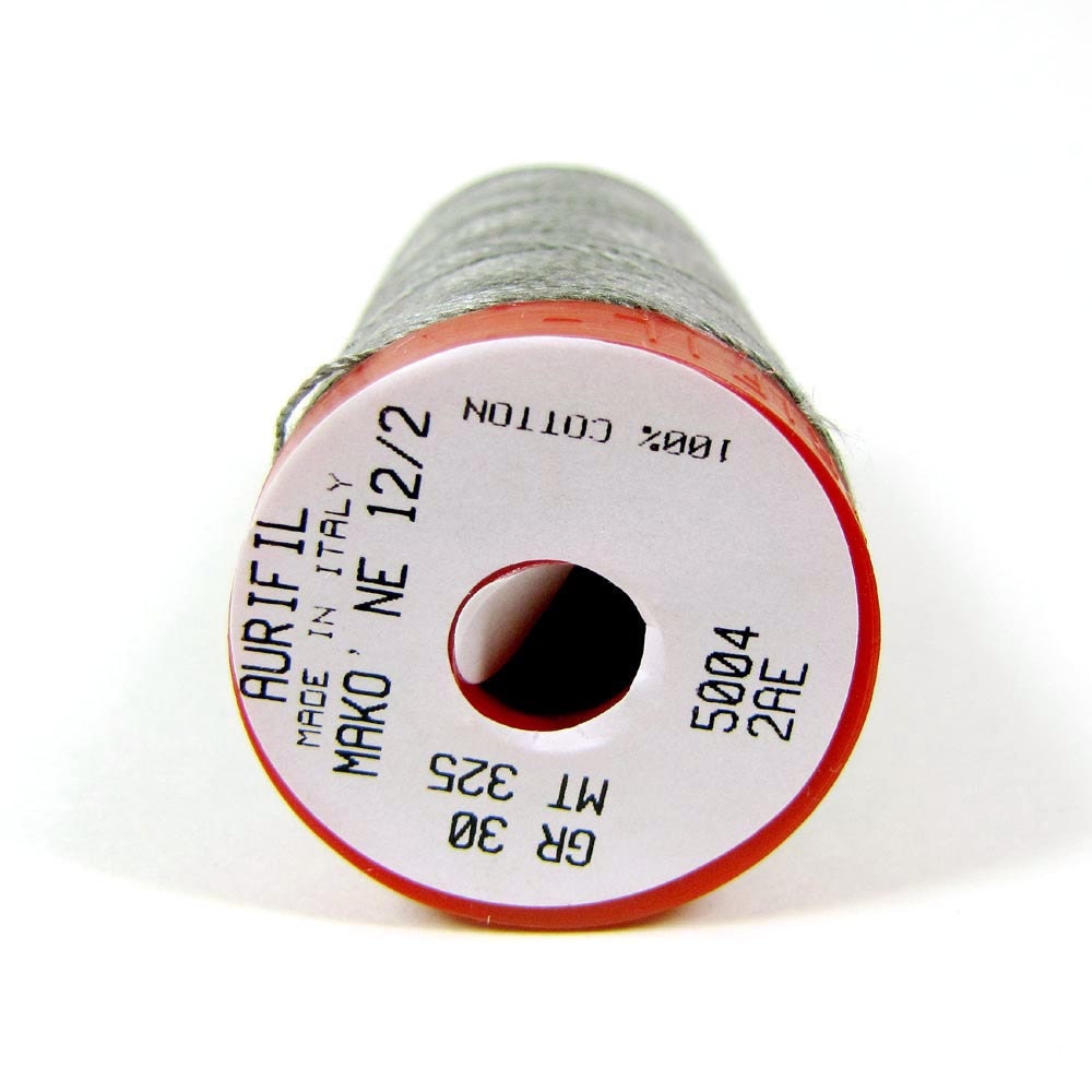 Aurifil Thread 5004 Rail Gray 12 Wt. Cotton Mako