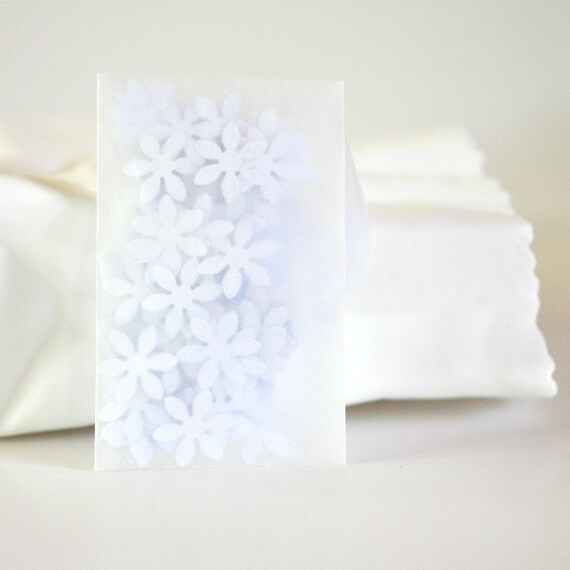 Confetti 100 Tiny Paper Flowers White Spring